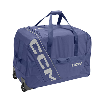 A photo of the CCM 570 Player Wheeled Bag 37" in colour navy.