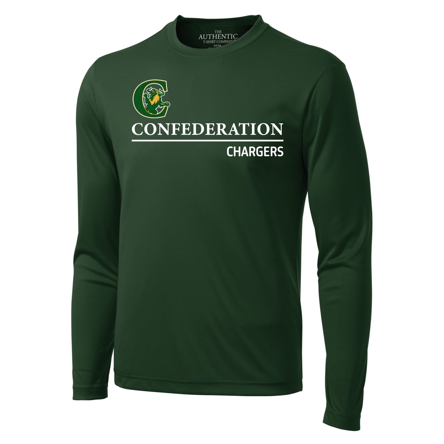A photo of the Confederation Chargers Alternative Adult Long Sleeve in colour green.