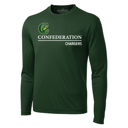 A photo of the Confederation Chargers Alternative Adult Long Sleeve in colour green.