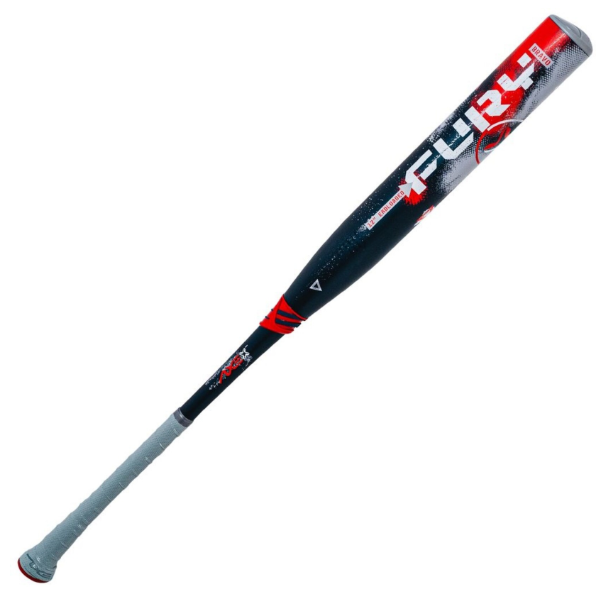 A photo of the Axe Fury Bravo USSSA 12" Maxloaded Slo-pitch Bat in colour black and red.