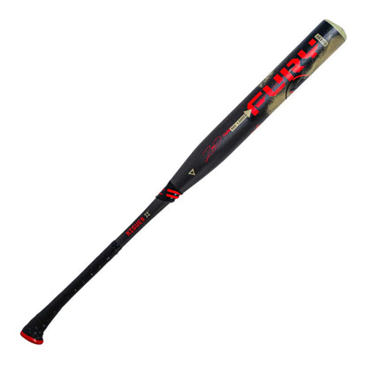 A photo of the Axe Fury Bravo Zane Migues 13'' Endloaded USSSA Slo-pitch Bat in colour black and red.