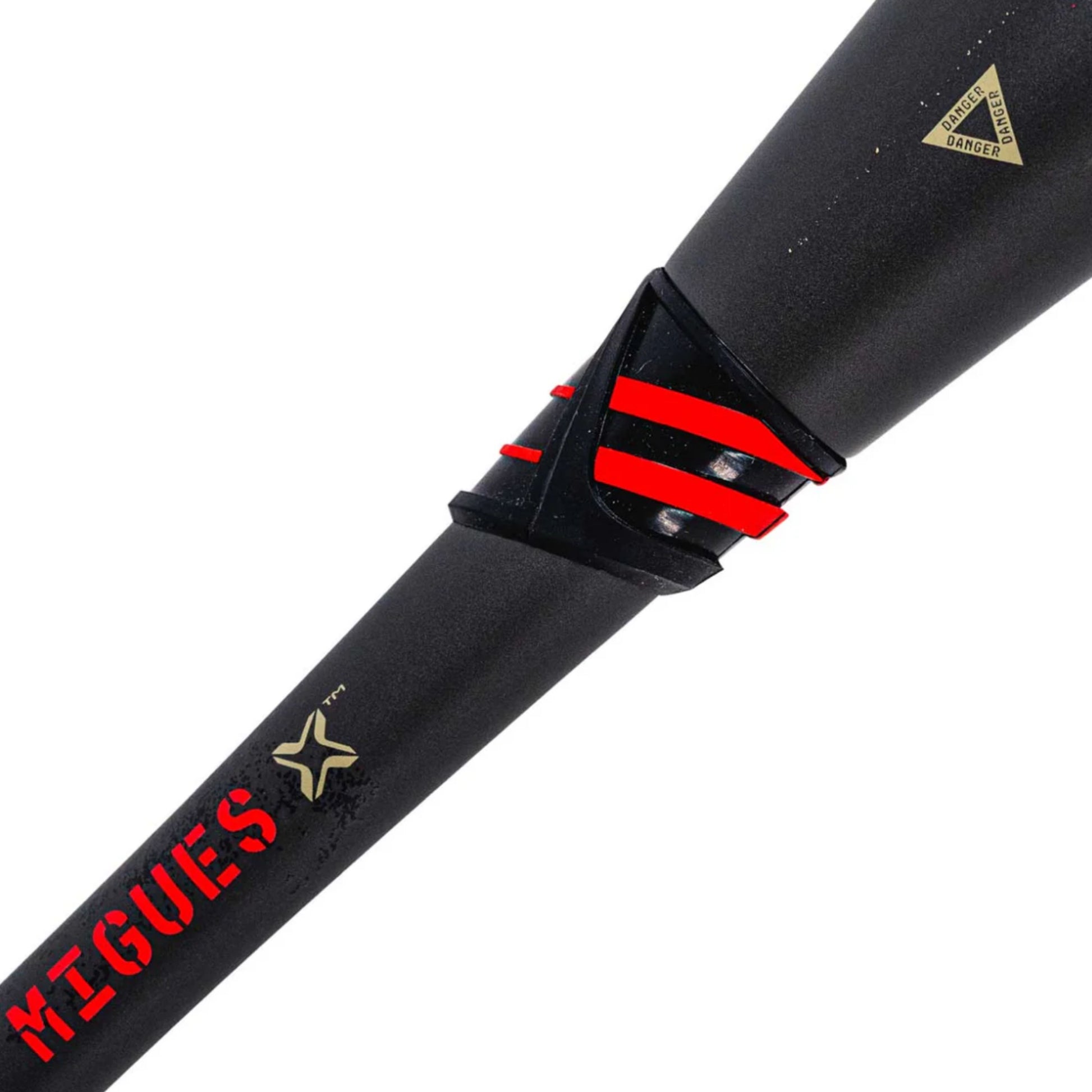 A photo of the Axe Fury Bravo Zane Migues 13'' Endloaded USSSA Slo-pitch Bat in colour black and red.