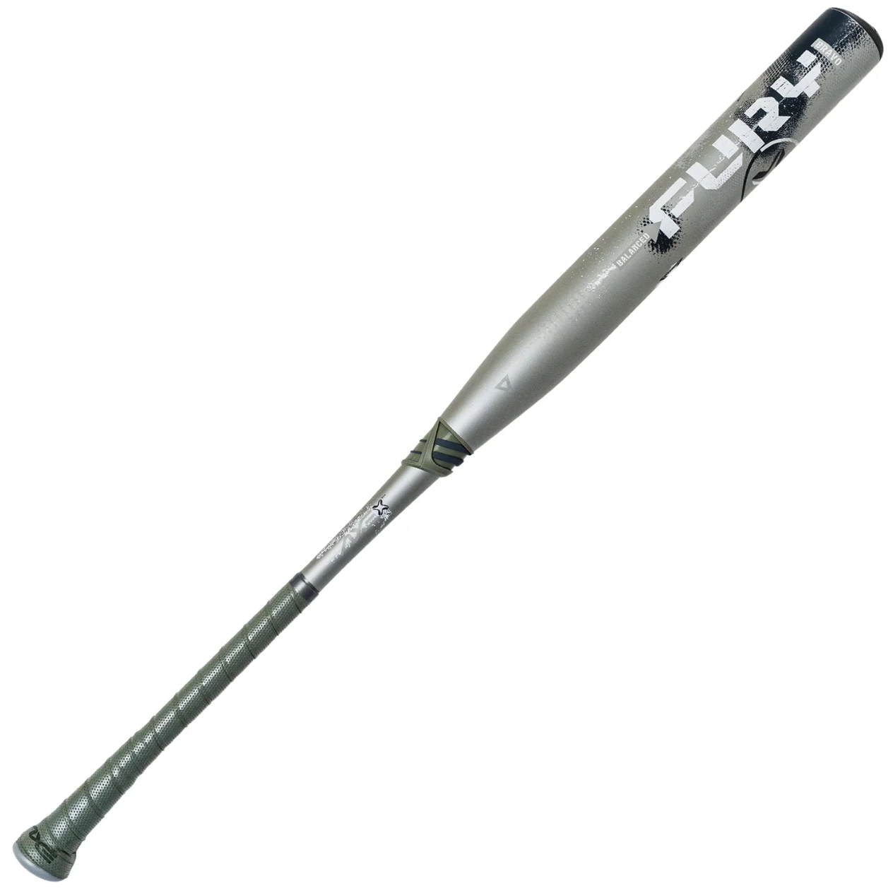 A photo of the Axe Fury Flared Handle USSSA Balanced Slo-pitch Bat in colour grey.