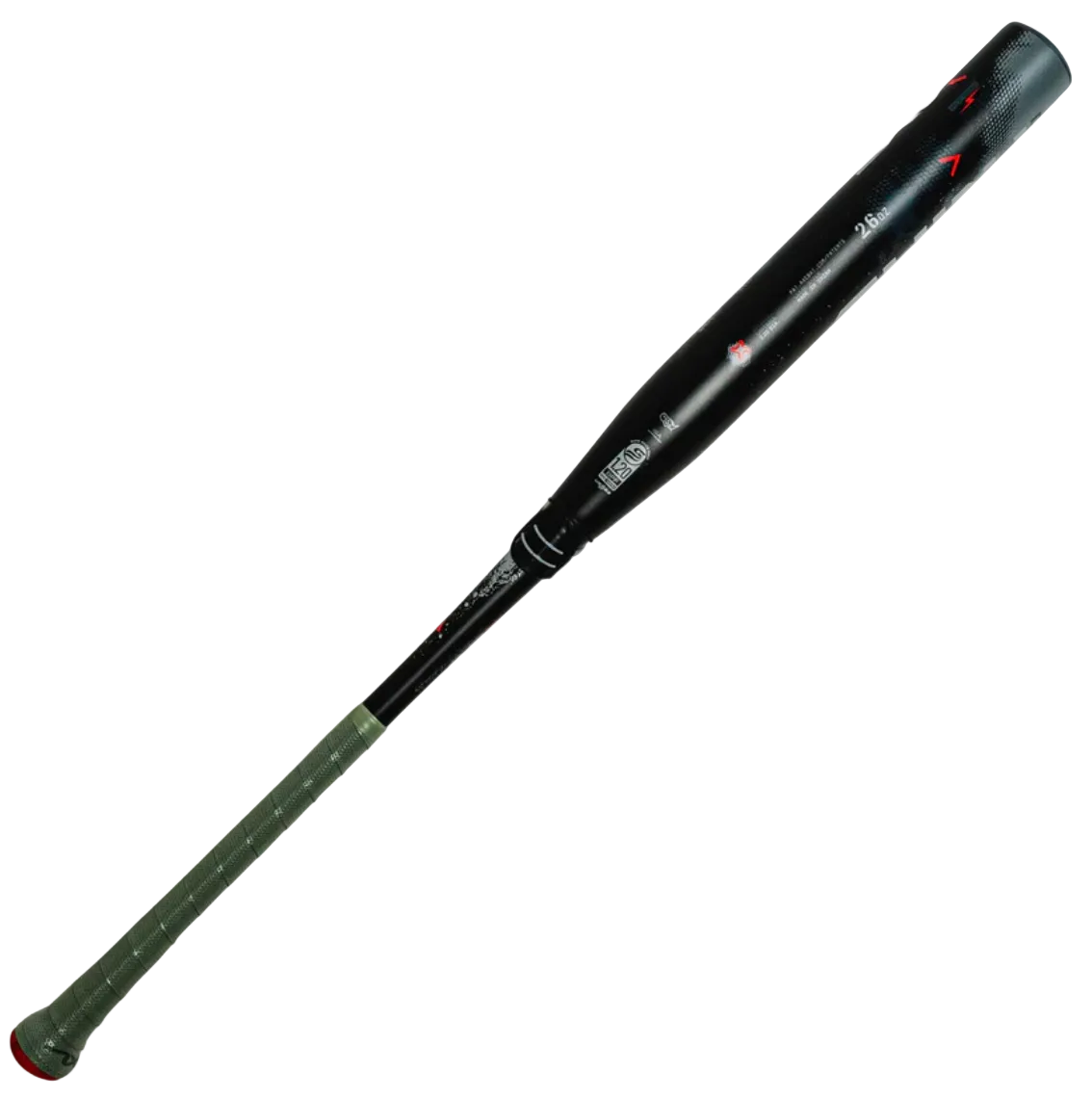 A photo of the Axe Fury Flared Handle USSSA 12" Endloaded Slo-pitch Bat in colour black