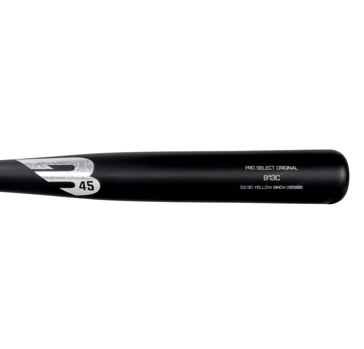 A photo of the B45 B13c Pro Select Birch Baseball Bat in colour black.