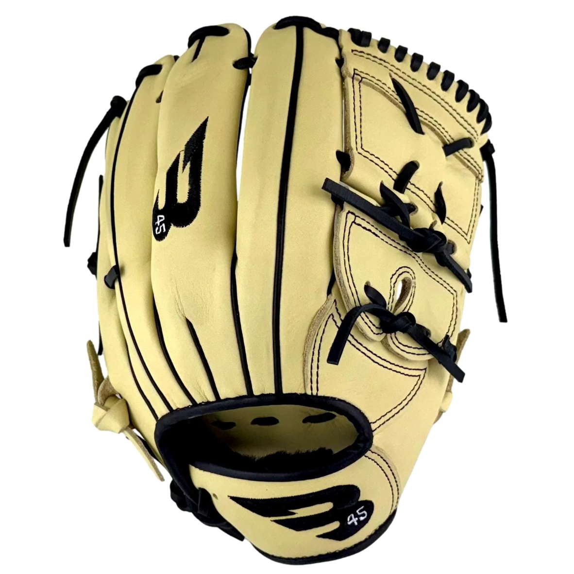 A photo of the B45 Diamond Series 12" 2-Pieces Web Baseball Glove in colour tan.