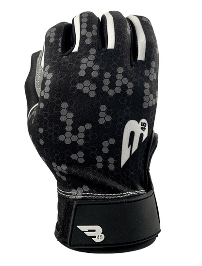 A photo of the B45 Knock Series Batting Gloves in colour black.