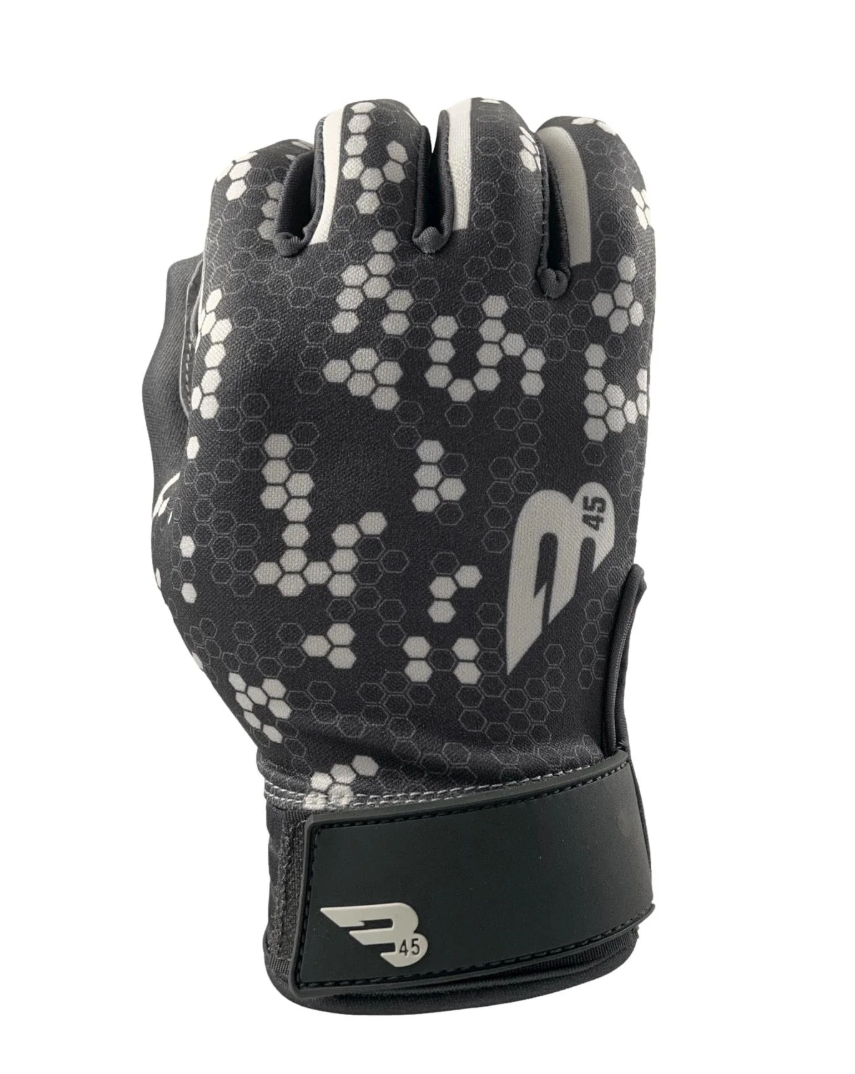 A photo of the B45 Knock Series Batting Gloves in colour grey.