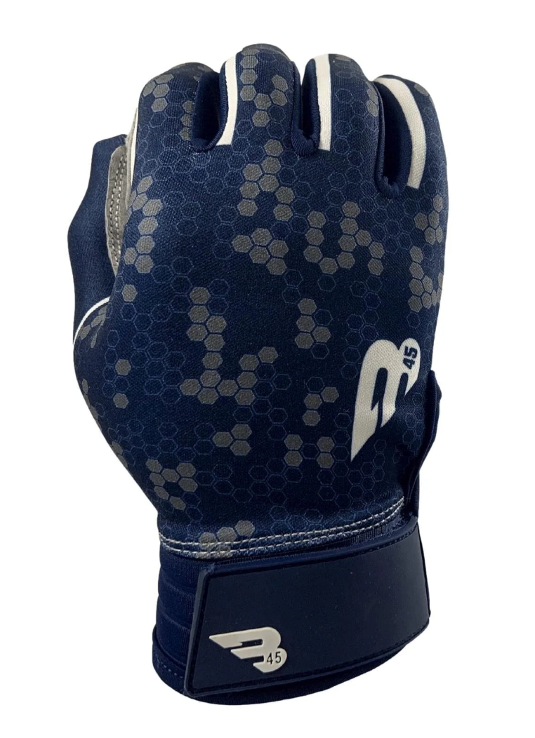 A photo of the B45 Knock Series Batting Gloves in colour navy.