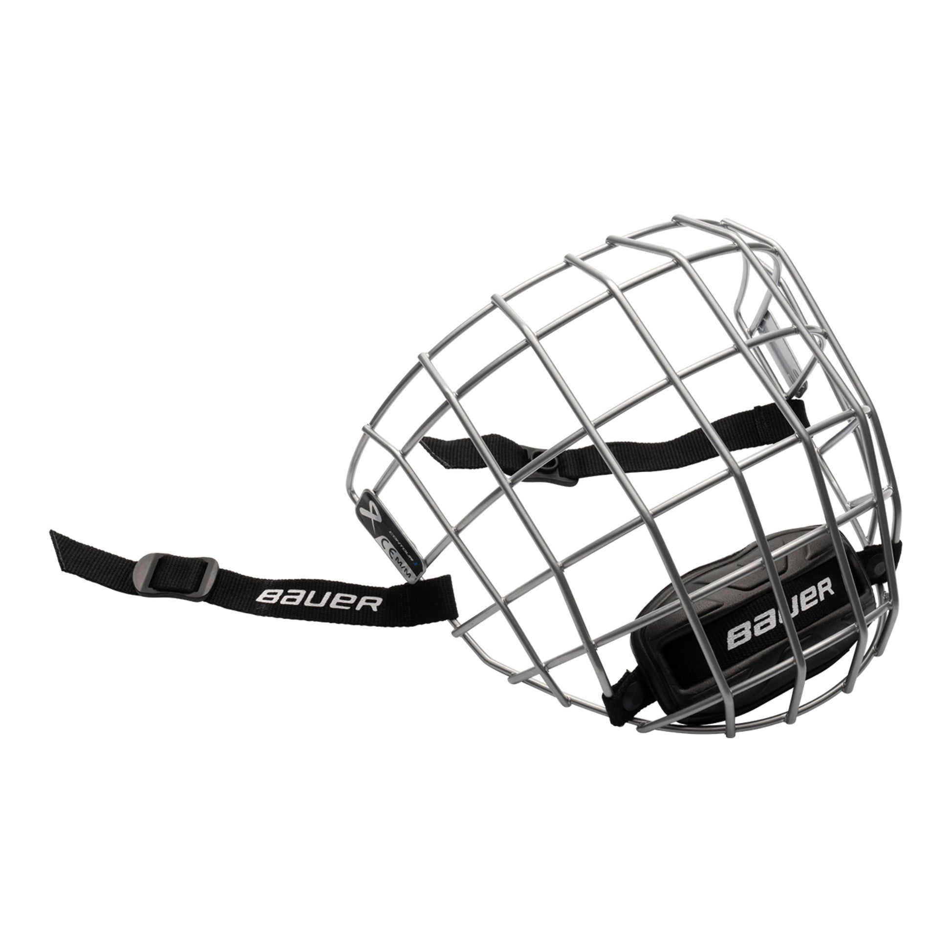 A photo of the BAUER Contour 1 Facemask in colour chrome.