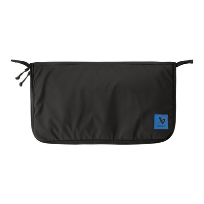 A photo of the BAUER Hanging Gear Rack in colour black with blue hooks.