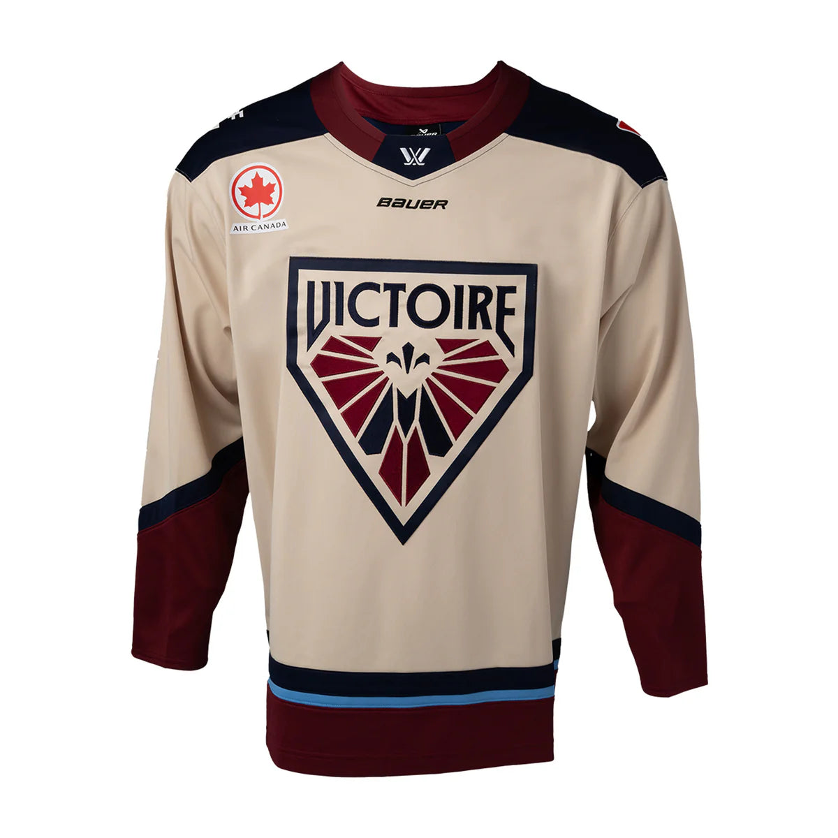 Montreal Victoire Bauer PWHL Away Youth Jersey Front