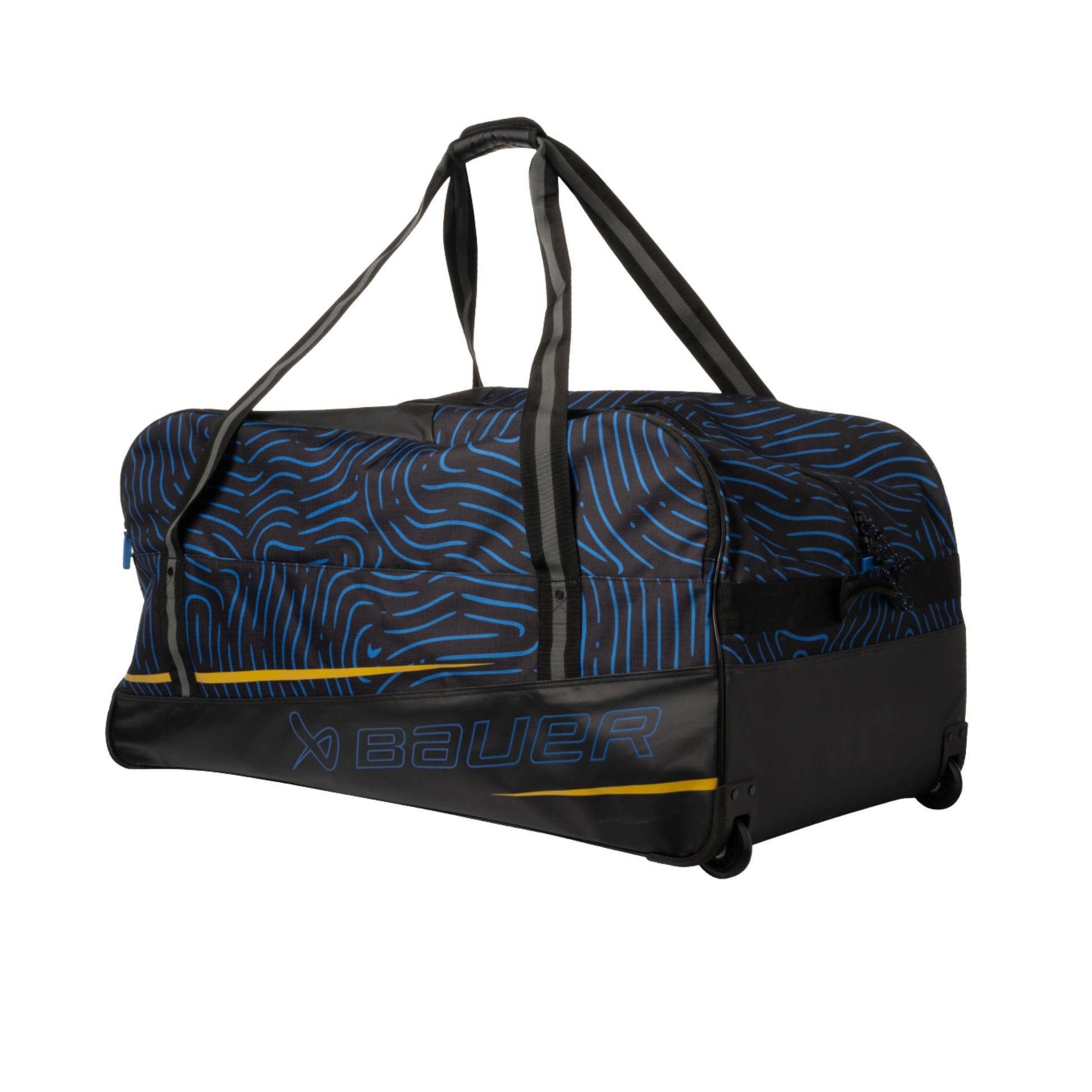 A photo of the BAUER Premium Senior Wheeled Bag in colour blue and black.
