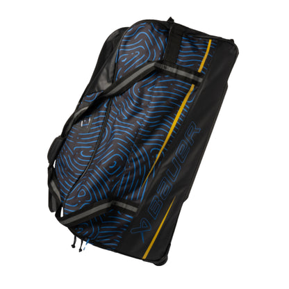 A photo of the BAUER Premium Senior Wheeled Bag in colour blue and black.