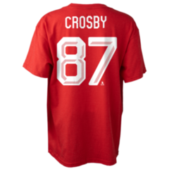 A photo of the BAUER x Hockey Canada® Player Tee in colour red with a white CROSBY 87