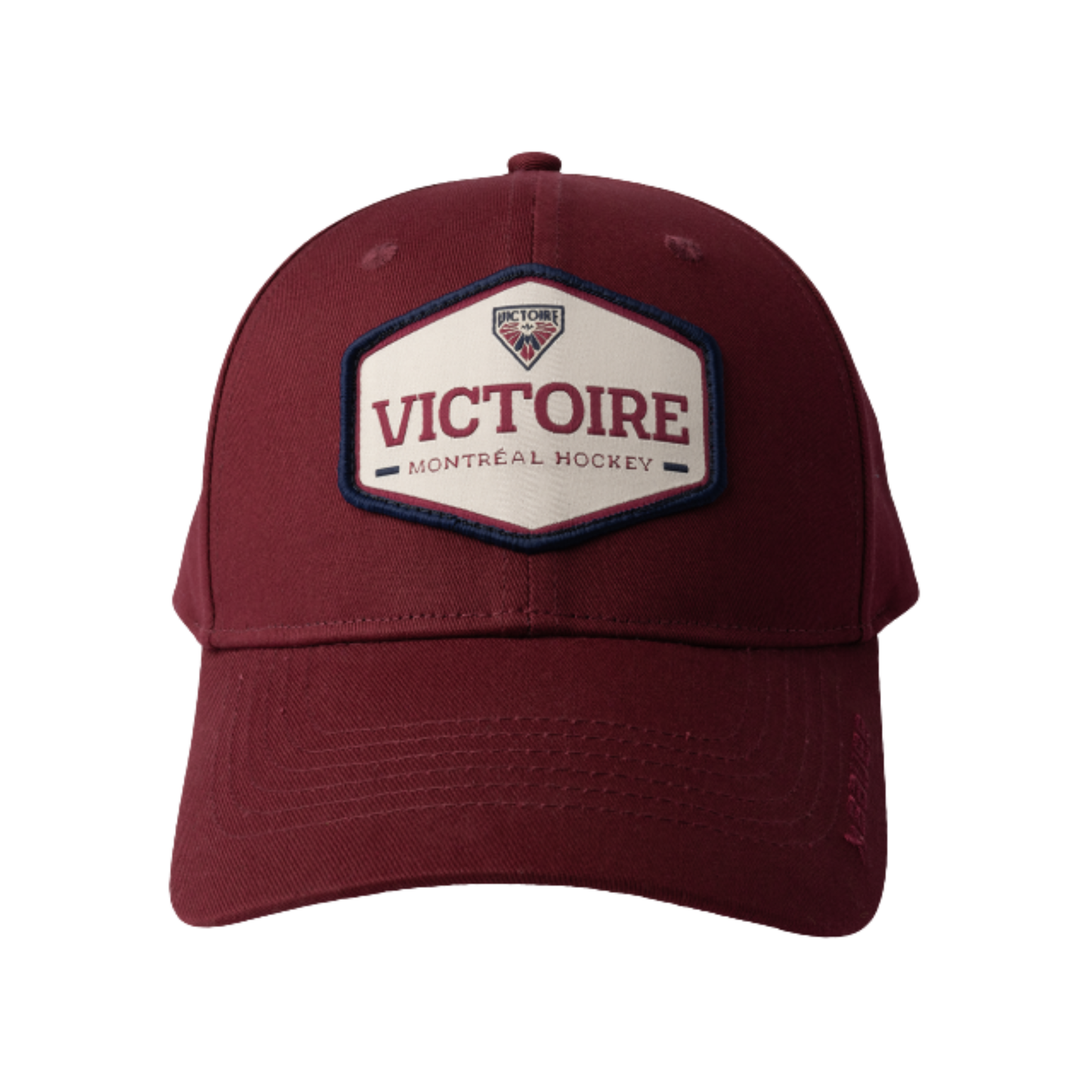 A photo of the Montreal Victoire Bauer PWHL Youth Snapback in colour red.