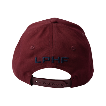 A photo of the Montreal Victoire Bauer PWHL Youth Snapback in colour red.