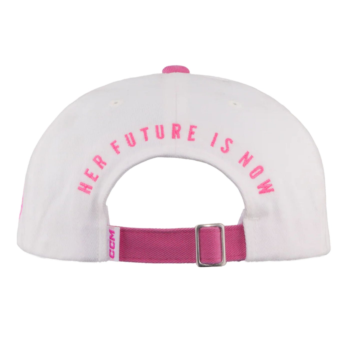 A photo of the Barbie™ x CCM Embroidered Hat in colour white and pink.