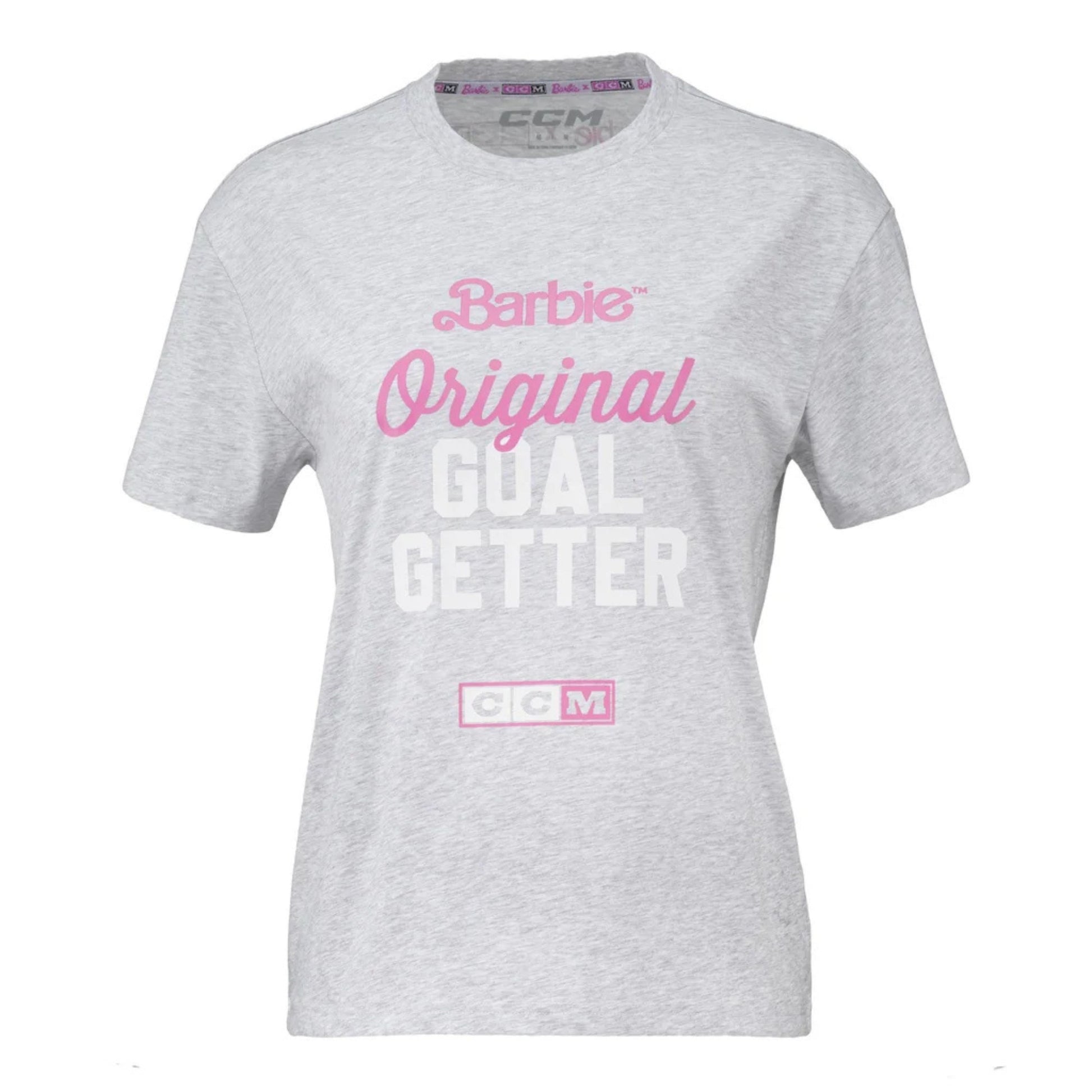 Barbie™ x CCM Grey Goal Getter Short Sleeve T‑Shirt