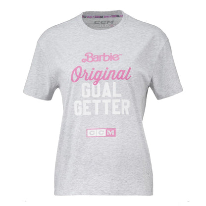 Barbie™ x CCM Grey Goal Getter Short Sleeve T‑Shirt
