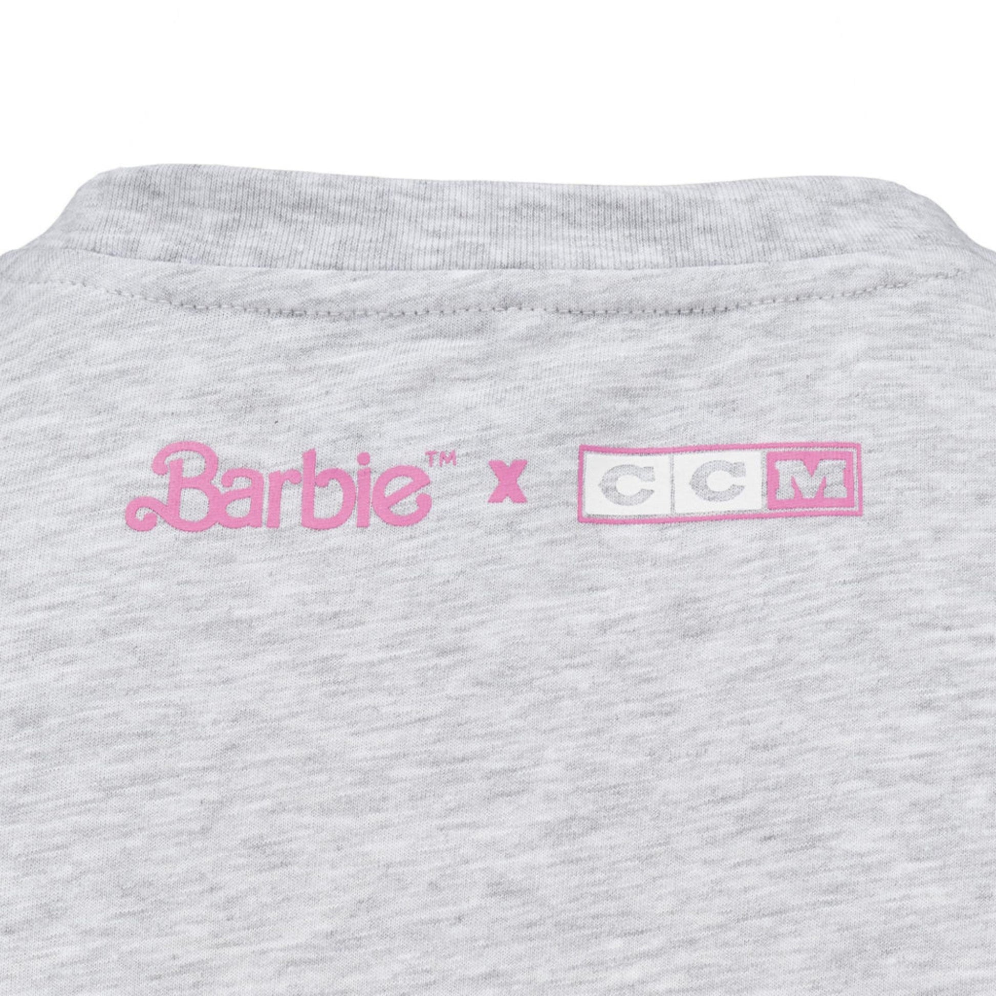 Barbie™ x CCM Grey Goal Getter Short Sleeve T‑Shirt