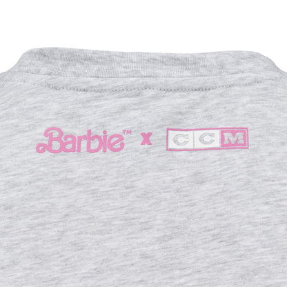 Barbie™ x CCM Grey Goal Getter Short Sleeve T‑Shirt