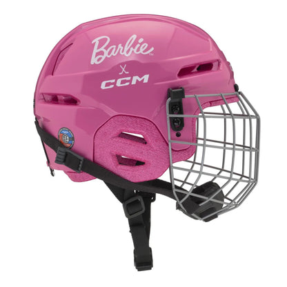 A photo of the Barbie™ x CCM Multi Sport Youth Helmet Combo in colour pink.