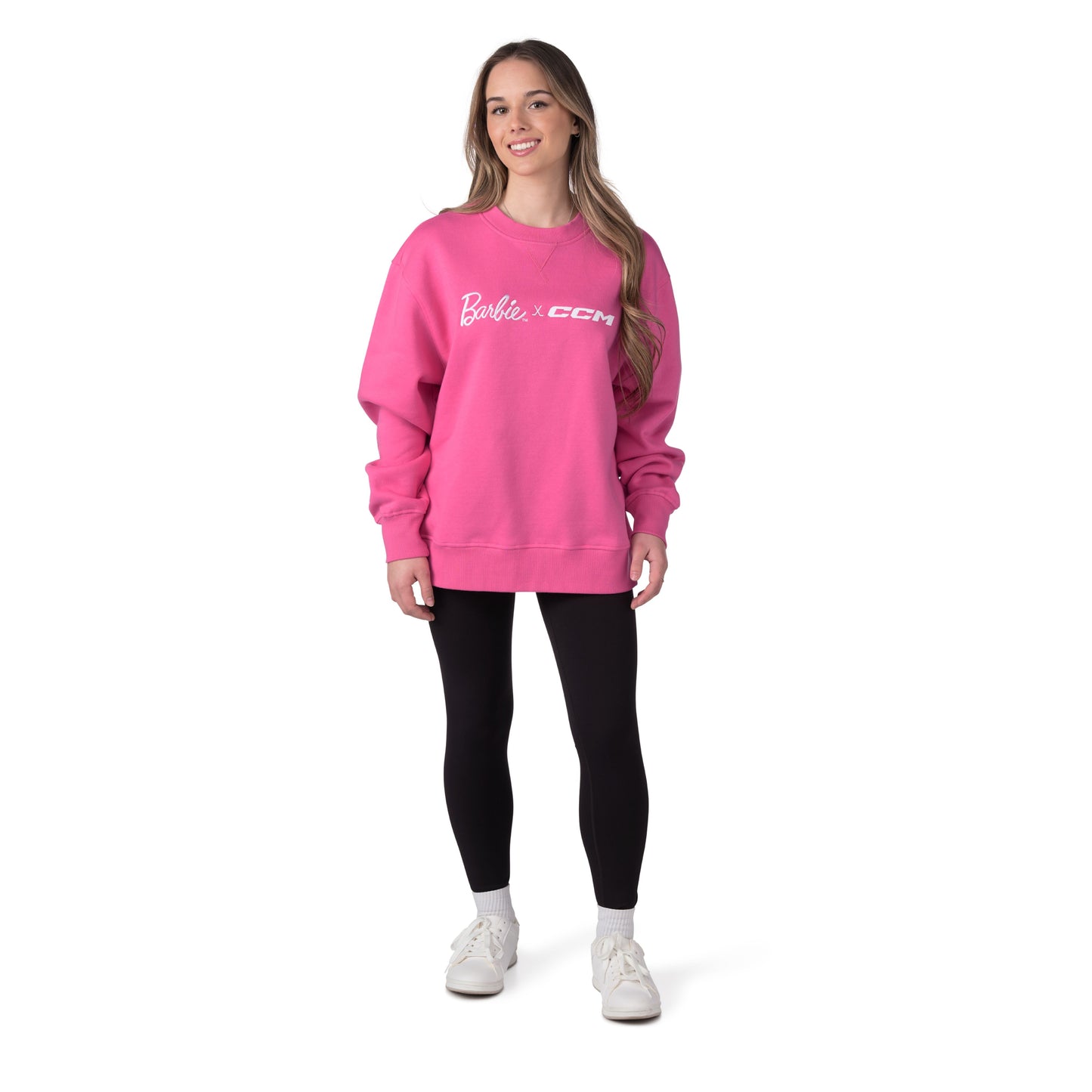 Barbie™ x CCM Pink Embossed Crewneck