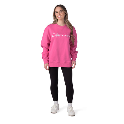 Barbie™ x CCM Pink Embossed Crewneck