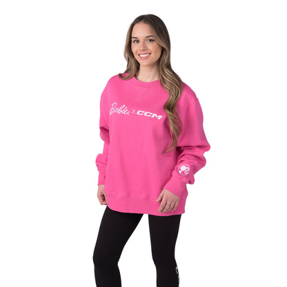 Barbie™ x CCM Pink Embossed Crewneck