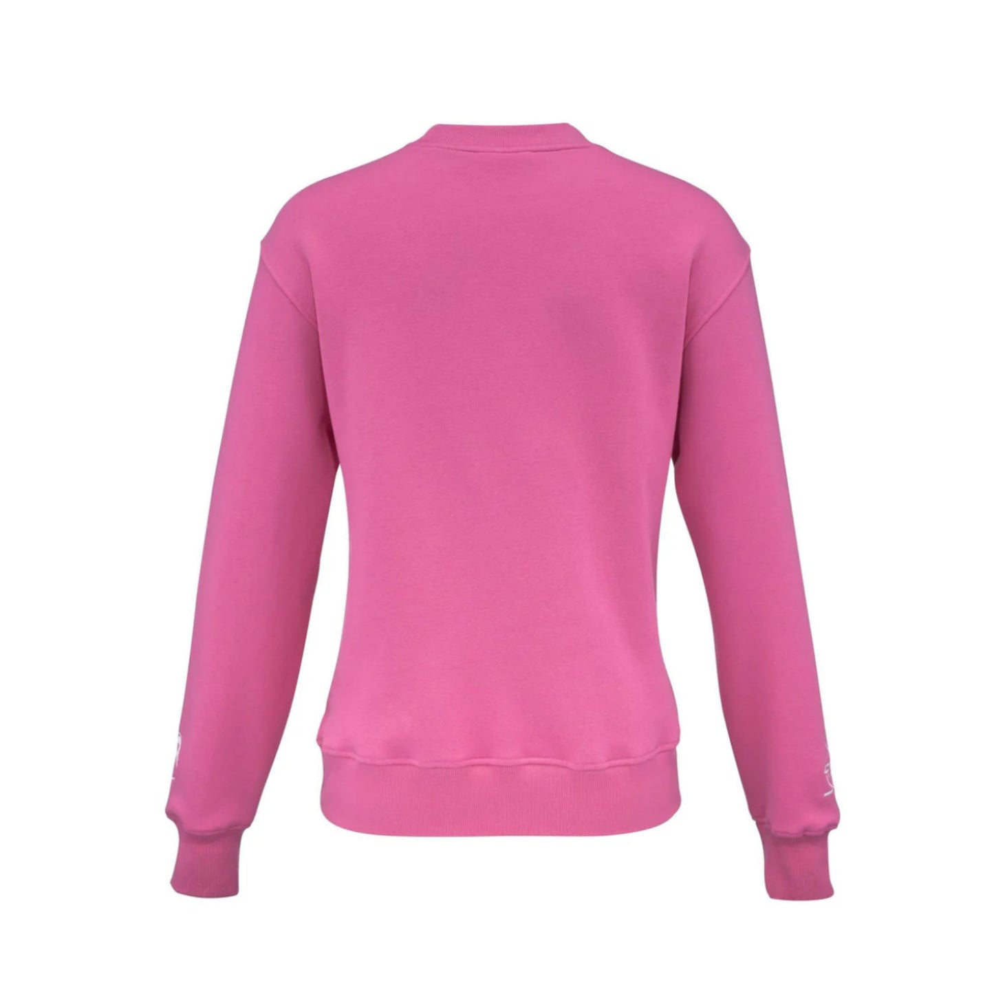 A photo of the Barbie™ x CCM Pink Embroidered Crewneck in colour pink.