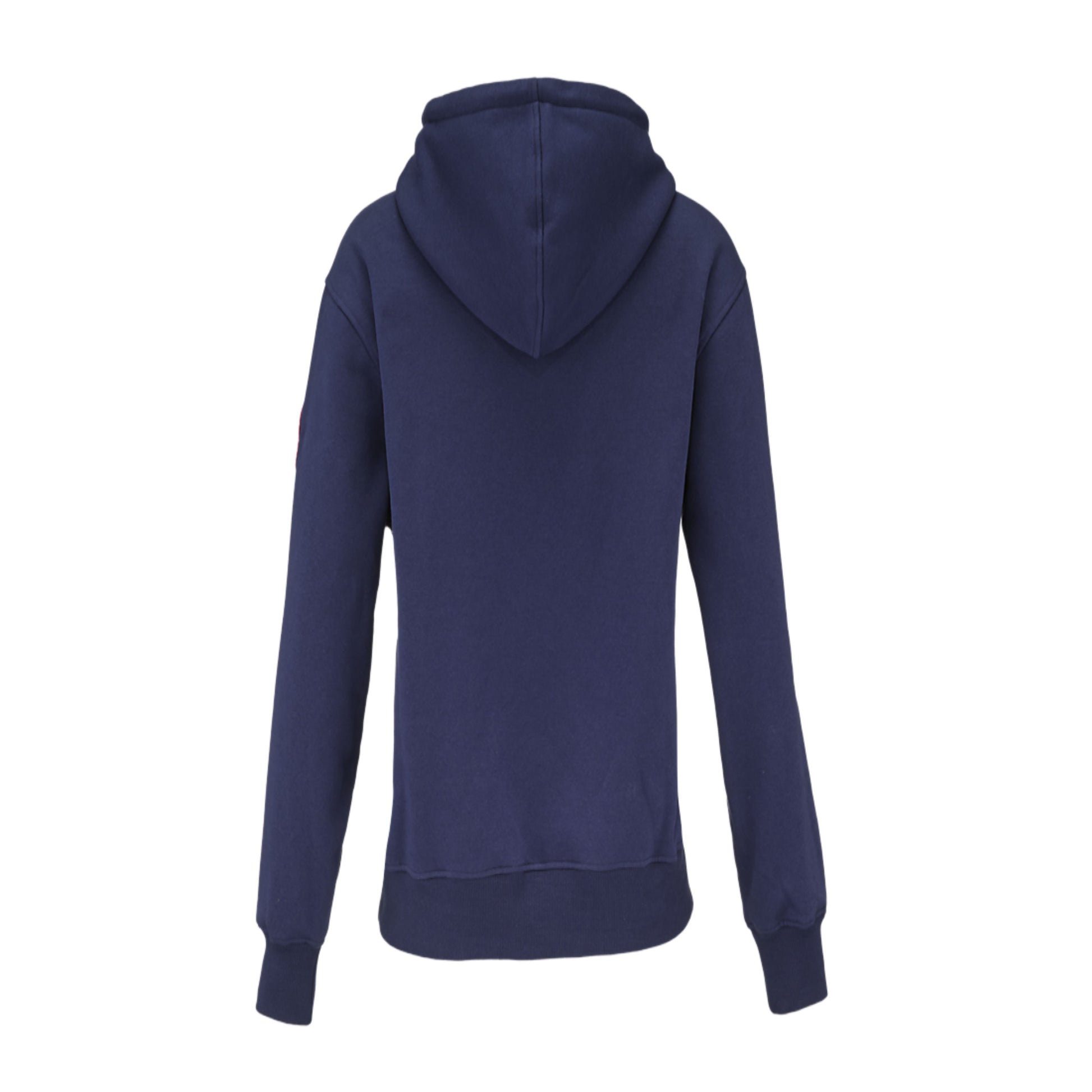 A photo of the Barbie x CCM Navy Pullover Hoodie Adult in colour navy.