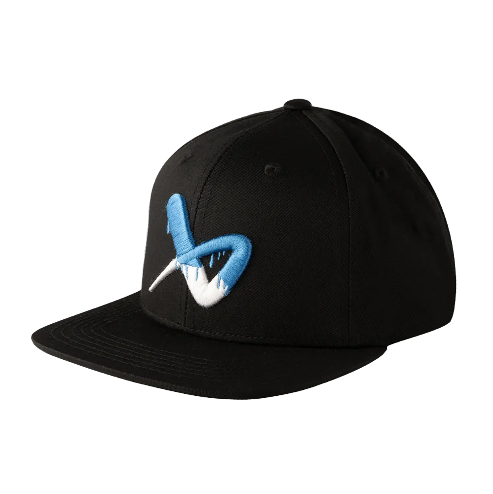 Bauer Core Flat Brim Senior Snapback Hat in colour black