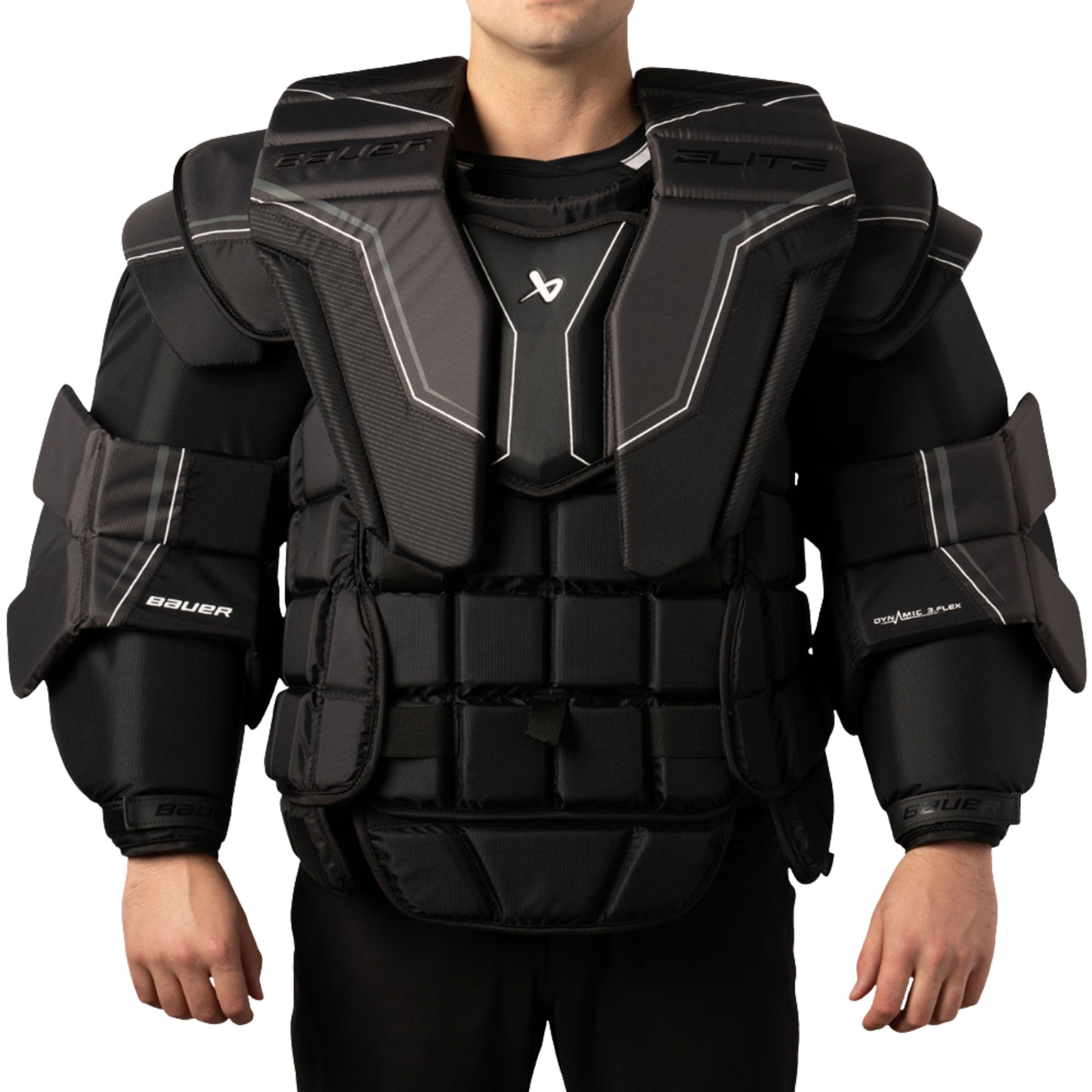 A photo of the Bauer Elite Senior Chest Protector in colour black.