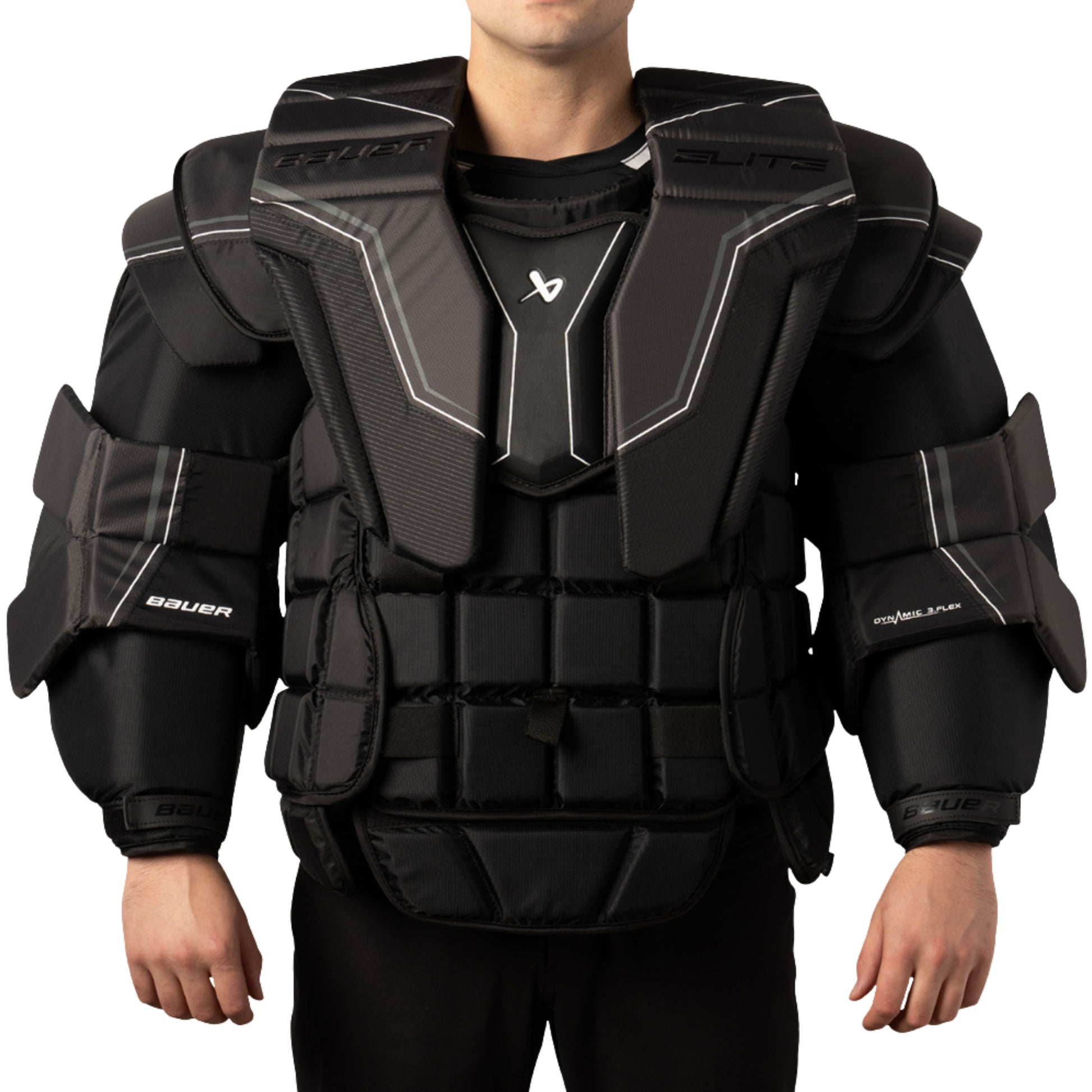 A photo of the Bauer Elite Senior Chest Protector in colour black.