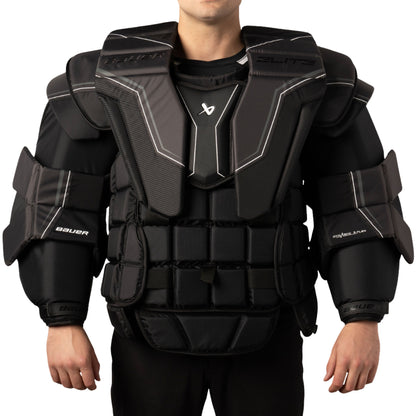 A photo of the Bauer Elite Senior Chest Protector in colour black.