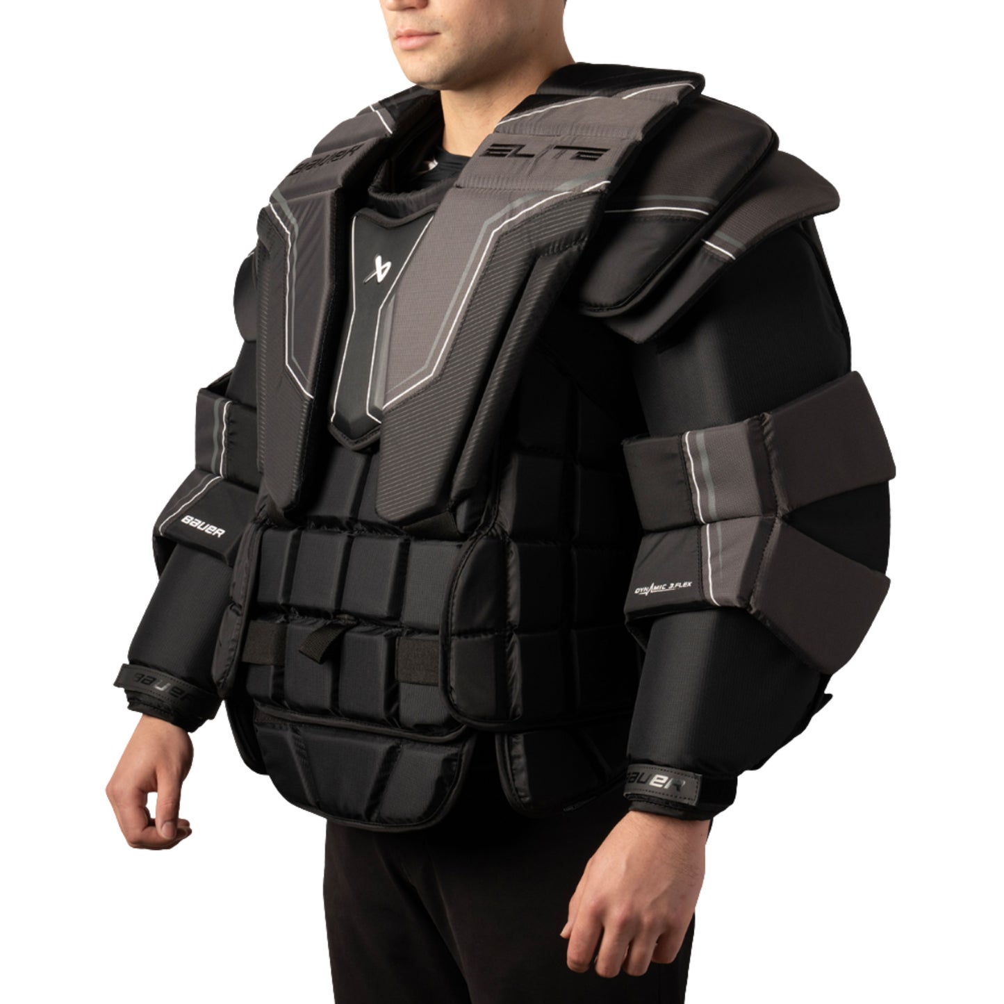 A photo of the Bauer Elite Senior Chest Protector in colour black.