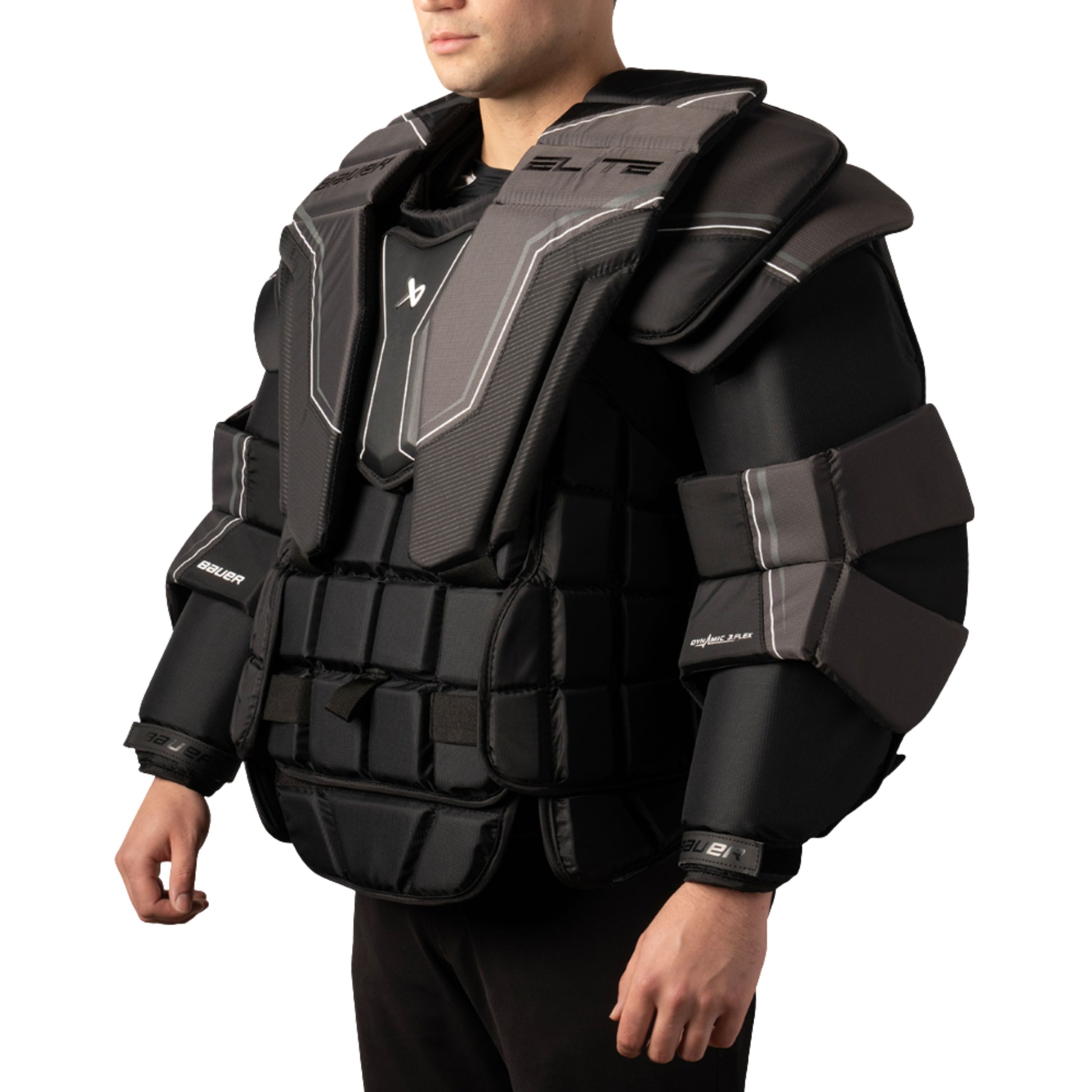 A photo of the Bauer Elite Senior Chest Protector in colour black.