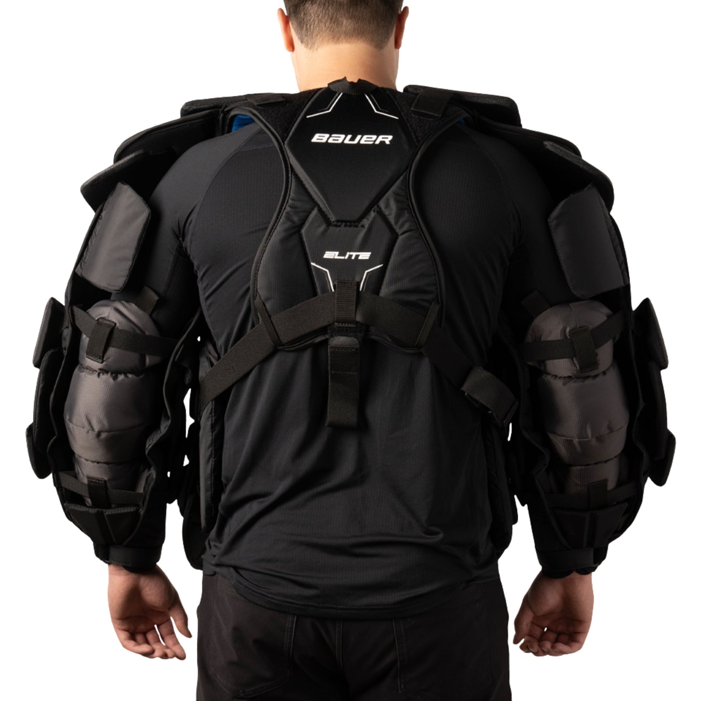 A photo of the Bauer Elite Senior Chest Protector in colour black.