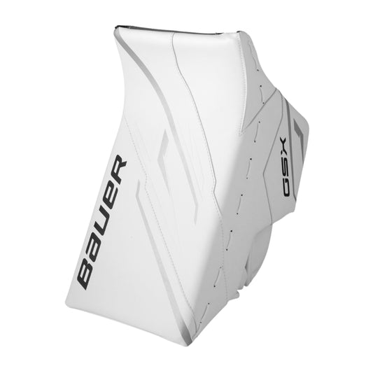 A photo of the 2026 Bauer GSX Junior Goalie Blocker in colour white.