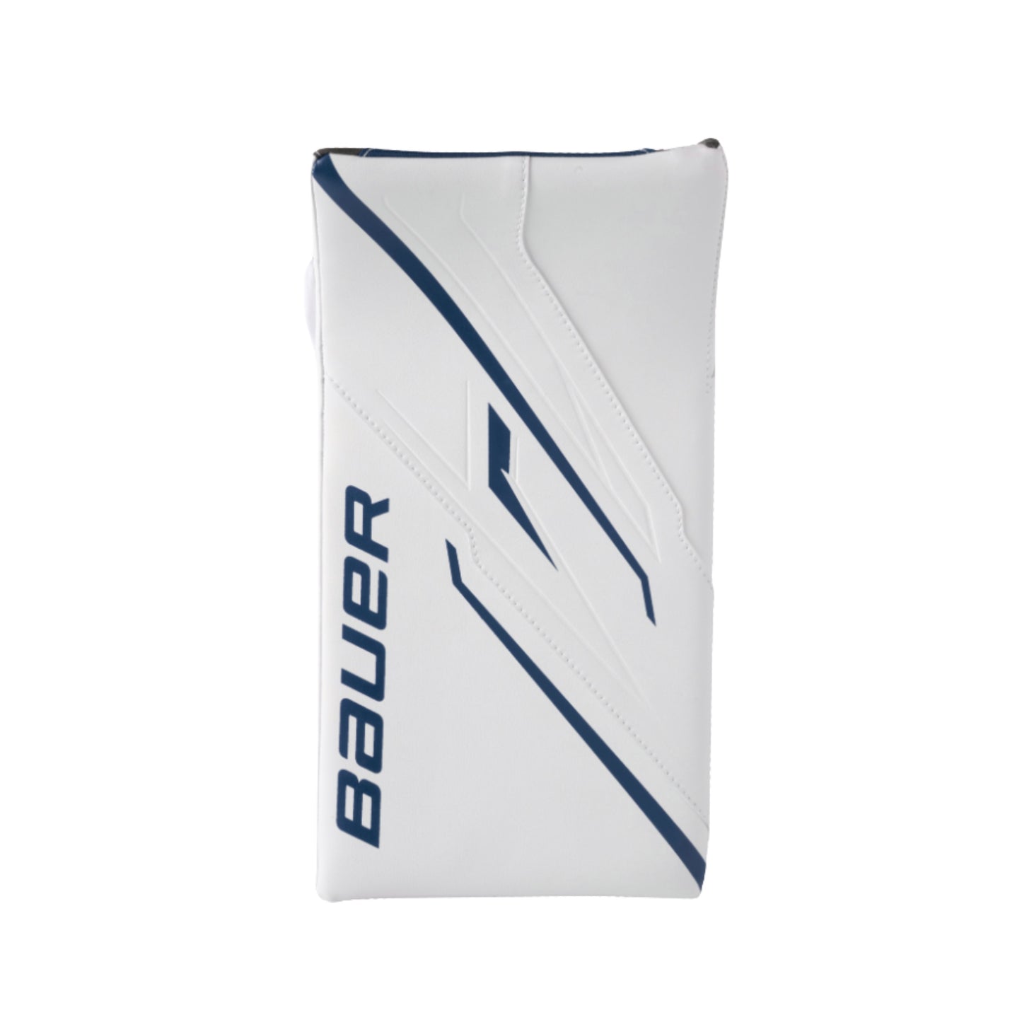 A photo of the 2026 Bauer GSX Junior Goalie Blocker in colour white and blue.