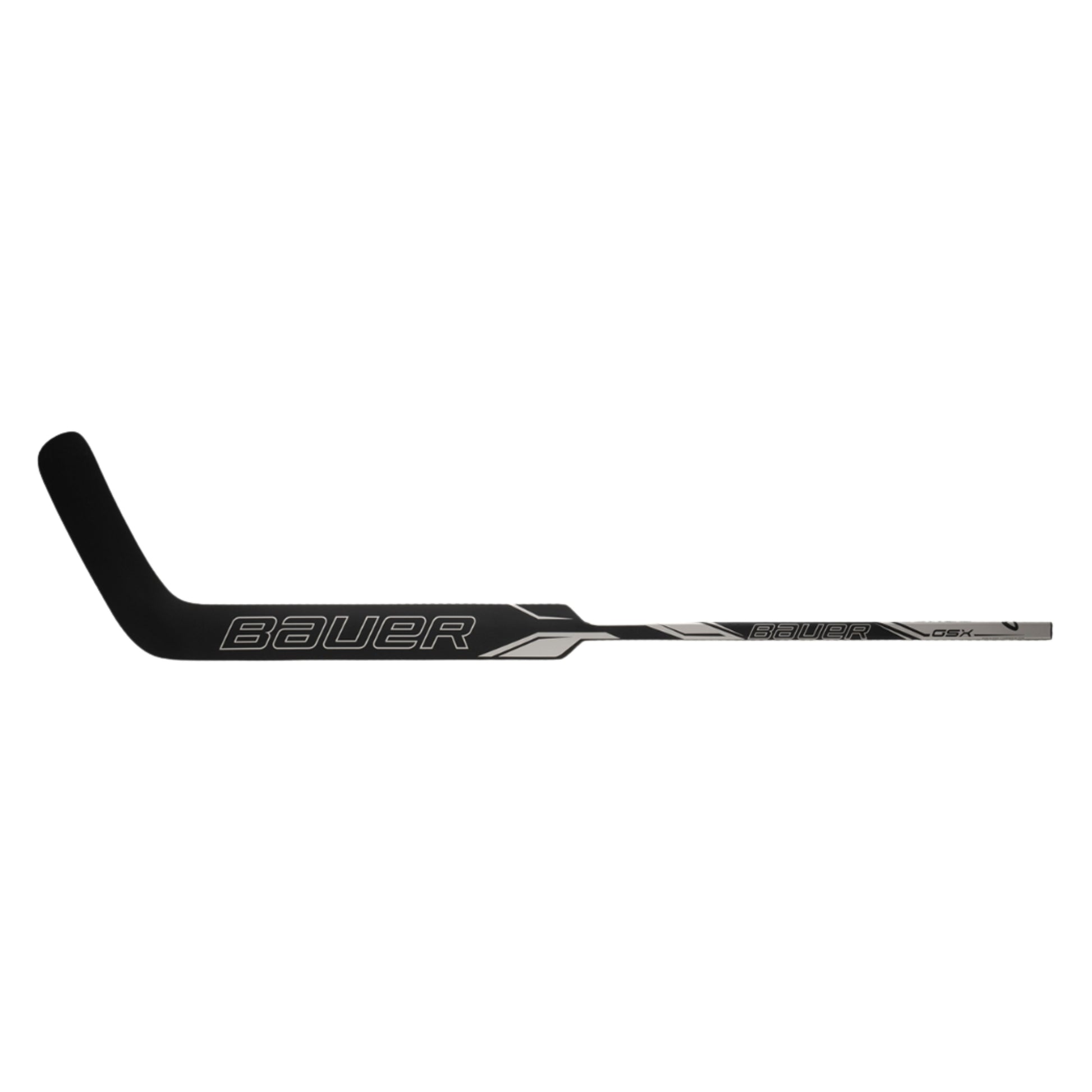 A photo of the Bauer GSX Goalie Stick in colour black and white.