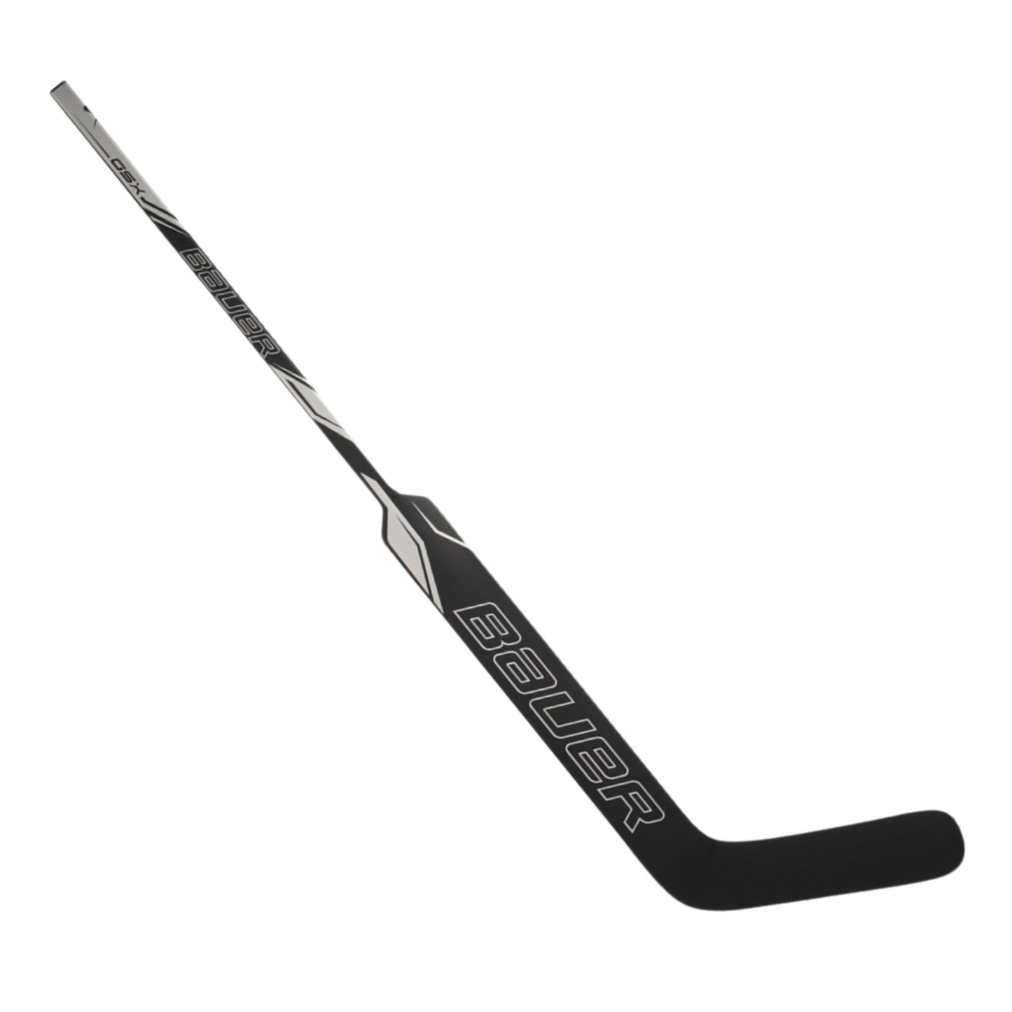 A photo of the Bauer GSX Goalie Stick in colour black and white.