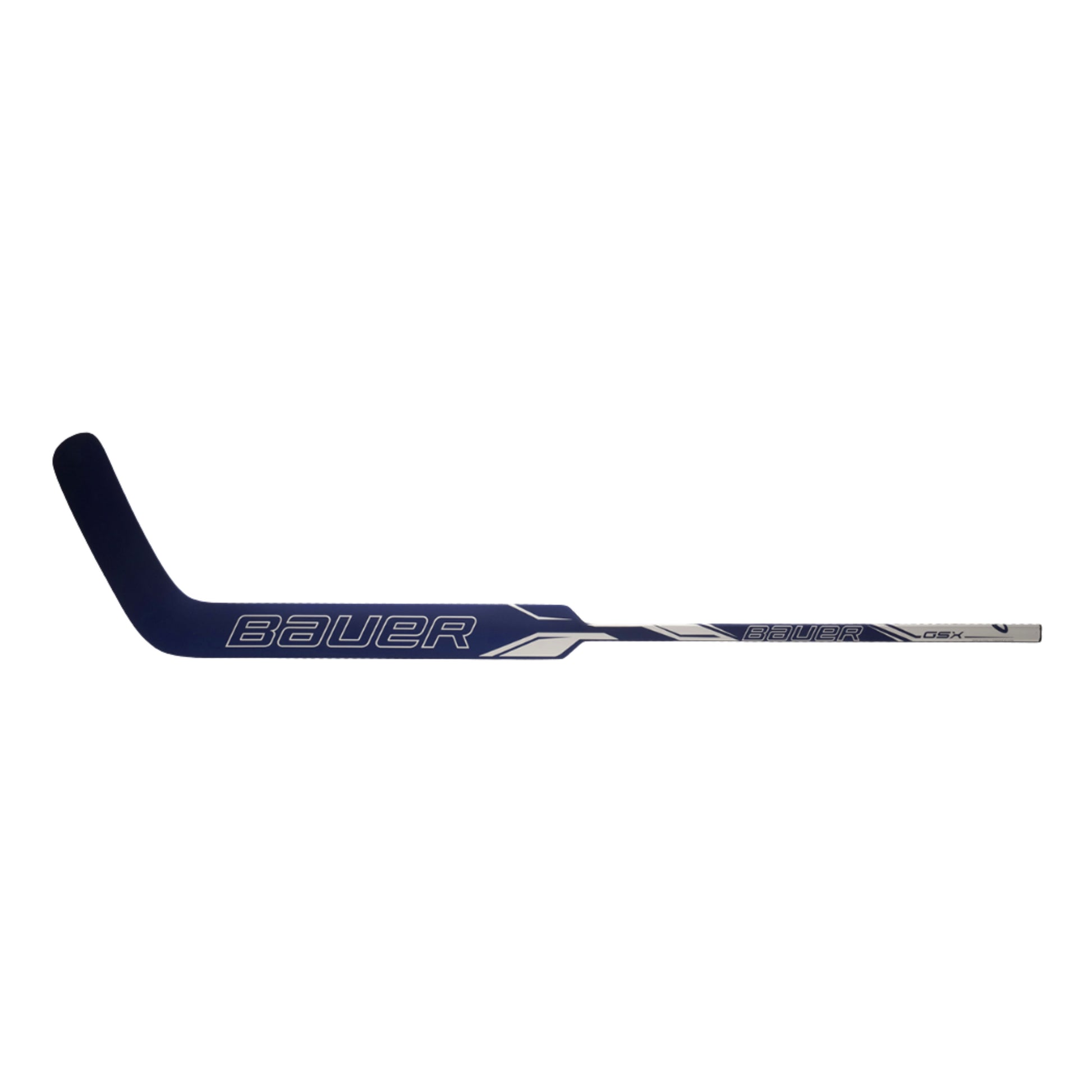 A photo of the Bauer GSX Goalie Stick in colour blue and white.