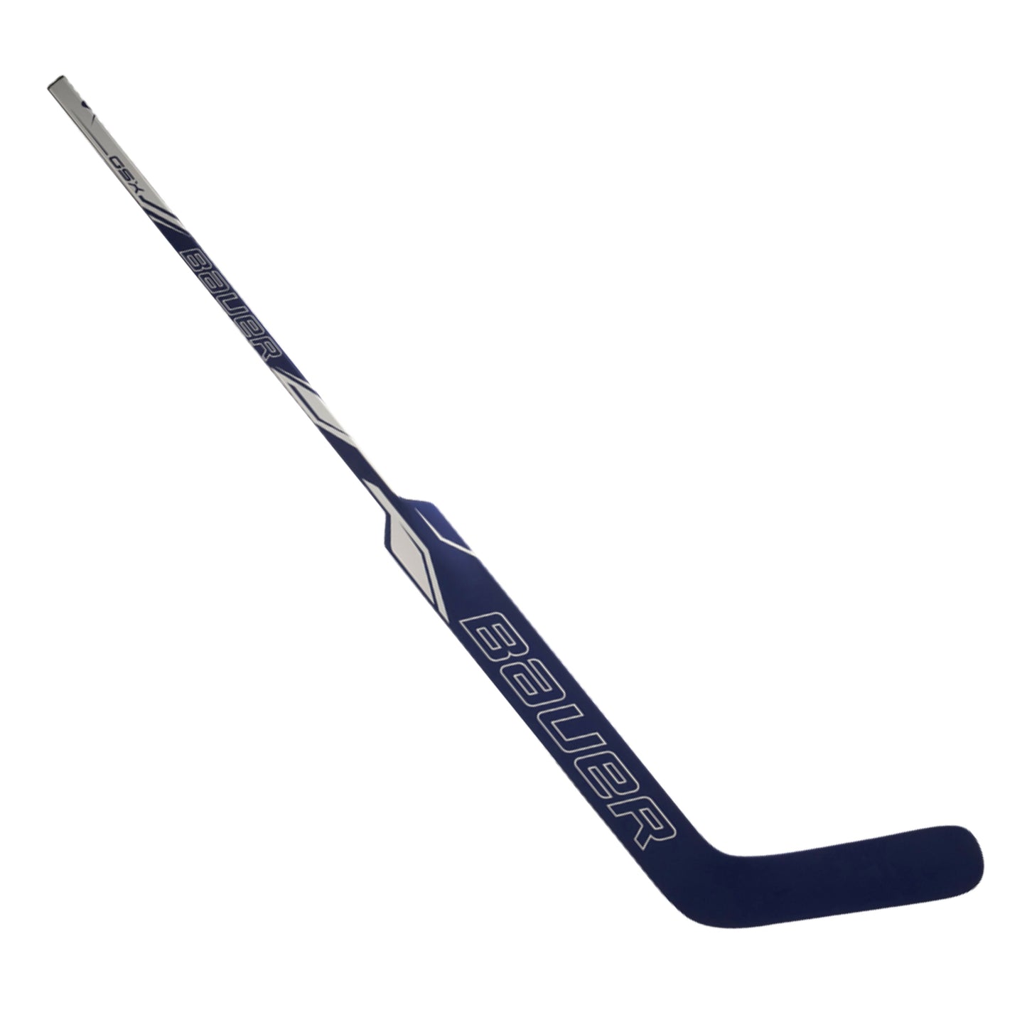 A photo of the Bauer GSX Goalie Stick in colour blue and white.