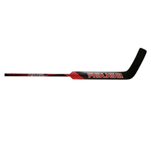 A photo of the Bauer GSX Senior Goalie Stick (2023) in colour black and red. Side view.