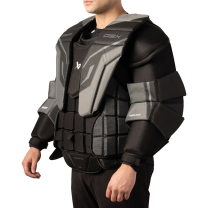 A photo of the Bauer GSX Chest Protector in colour black and grey.