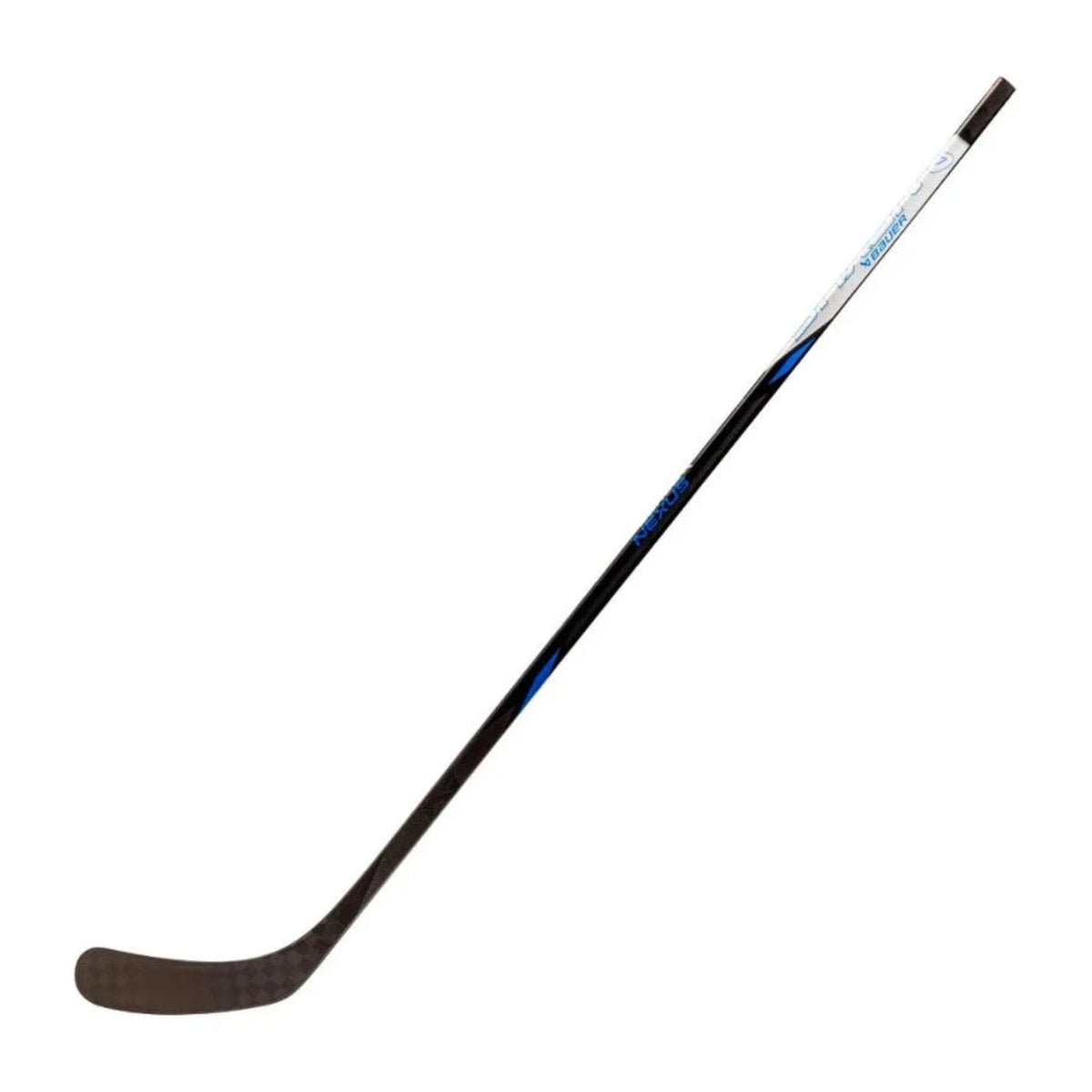 A photo of the Bauer Nexus League Hockey Stick in colour black, white and blue.