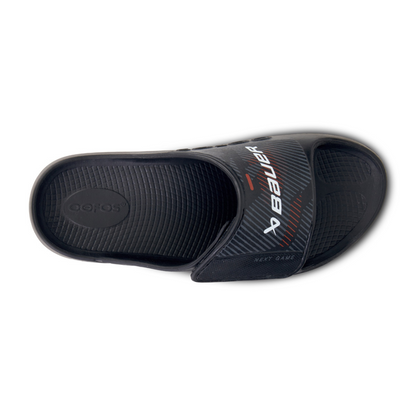 A photo of the Bauer OOFOS Sport Flex Slide (2023) top down view.