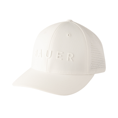 A photo of the Bauer Performance Senior Snapback Hat in colour white.